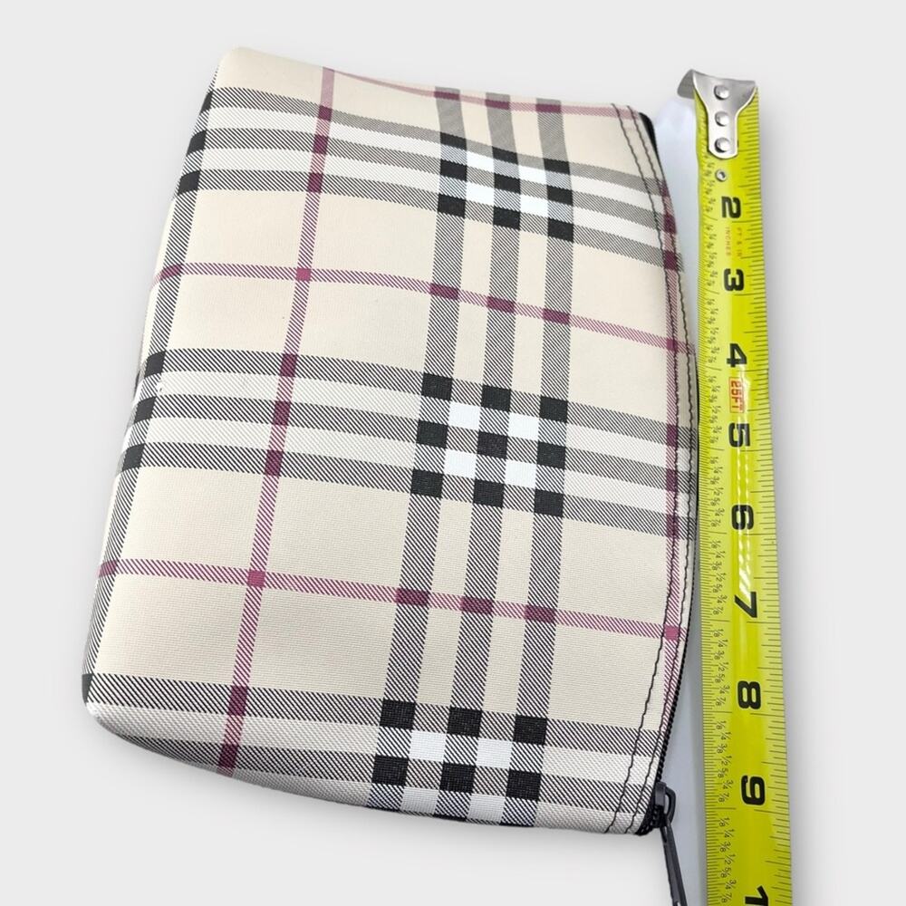 SET OF 3 plaid vinyl preppy waterproof zip cosmetic bags never used - Picture 4 of 8